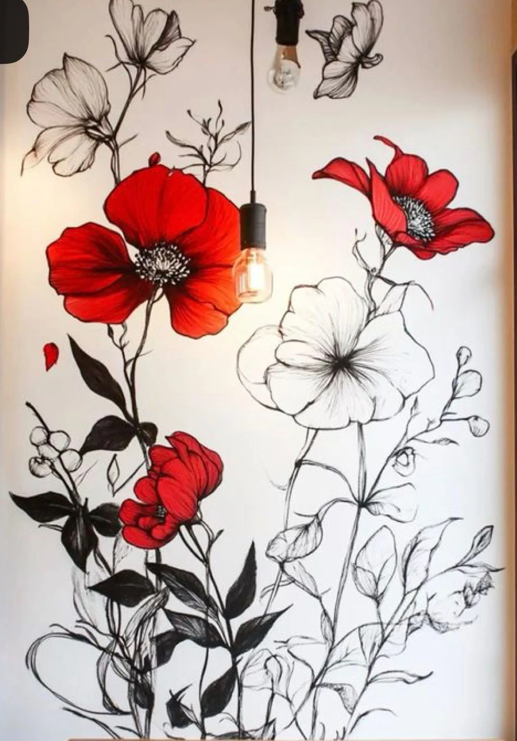 Pintura floral artística
